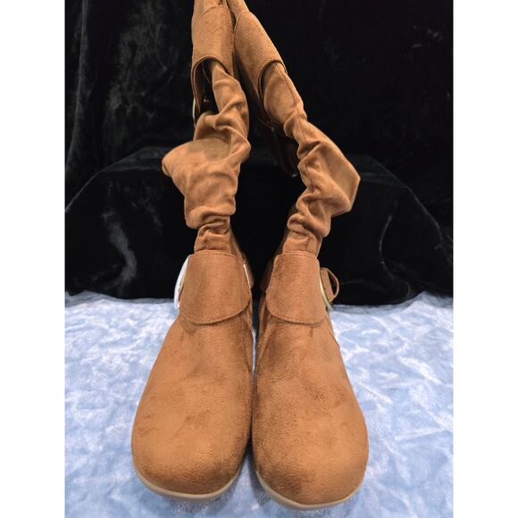 *Journee Collection* Women's Size 7.5-Jester-01 Hidden Wedge Riding Boots-Camel - Picture 3 of 8